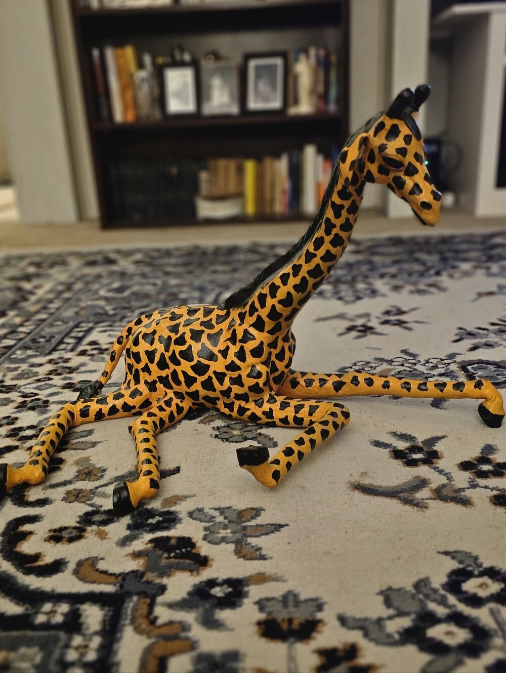 Large Vintage Leather Giraffe
